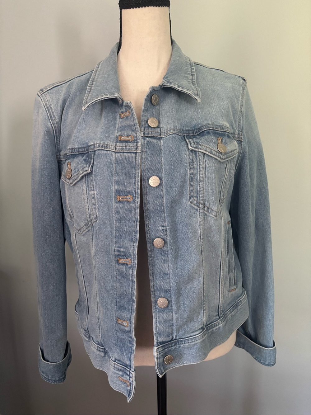 J.Crew Classic Light Wash Denim Trucker Jacket - Size L